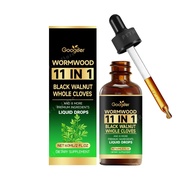 HOT Wormwood 11 in 1 Liquid Drops - Black Walnut & Whole Cloves with Berberine Turmeric for Gut Heal