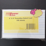 4 X 6 RULED CARD 100's/pkt