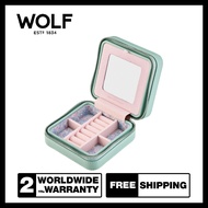 WOLF X LIBERTY รุ่น Julia Interior Print Medium Jewellery Zip Case (Sage Green)
