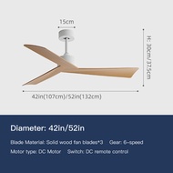 YYD52 inch energy-saving ceiling fan ABS fan blades are moisture-proof and rust proof Remote control