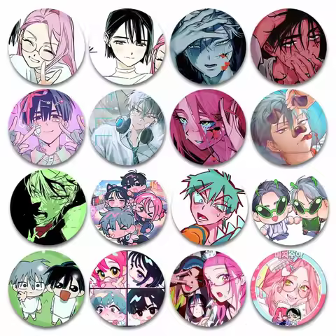 Alien Stage Round Brooch Plastic Hyuna Sua TILL IVAN Brooches Cartoon Mizi Luka Badge Pins Backpack 