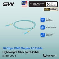 Ubiquiti UOC-3 Fiber Patch Cable 3M LC-LC OM3 10Gbps Aqua Duplex