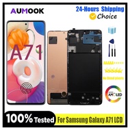 ดิสเพลย์ AMOLED สำหรับ Samsung A71 A715F แอลซีดีหน้าจอดิจิตอลแทนการประกอบสำหรับ Samsung Galaxy A71ดิ
