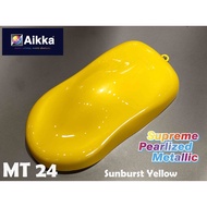 Aikka Supreme Metallic MT24 SUNBURST YELLOW Cat Kereta Motor Cat Bancuh Siap/ 2K Car Paint DIY