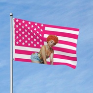 ♣Ice Spice Munch Flag Fade Proof Indoor Outdoor Banner All Weather Hanging Decoration ☽✲<,YB