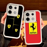 White Casing for Xiaomi Redmi 13X 15C Note poco M6 13T 13C X6 Neo 13 Pro Plus 5G S43 Ferrari