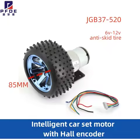 37mm JGB37-520 encoder motor Smart car motor DC 6V 12V 24V small motor car kit speed motor