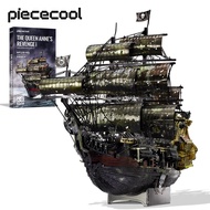 Piececool 3D Metal Puzzles The Queen Anne's Revenge Pirate Ship Jigsaw Toys High Quality DIY Model K