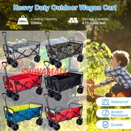 *Ready Stock* 5/7inch wheel Outdoor Folding Camping Wagon trolley /Tool truck/ Portable Camping Cart