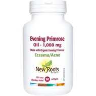 New Roots Herbal Cold-Pressed Organic Evening Primrose Oil 1000mg, 90 Softgels, 22-Day Supply, Menop