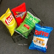 Squeaky Doggie Lays Ruffles Doritos Kettle Chips Packet Snack Plush Pet Dog Puppy Cat Soft Toy Squea