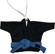 Brazilian Jiu Jitsu Keychain Black BJJ Gi with BJJ Belts White Blue Purple Brown Black Belt Gift, Bl