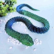 3D Printed Snake Toy Ornaments 3D Printed Snake Movable Joint Fidget Toys Creative Decors Desktop Pe