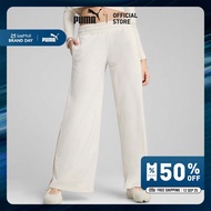 PUMA PRIME/SELECT - กางเกงขายาวเอวต่ำ WARDROBE ESS สำหรับผู้หญิง สีขาว -62980487