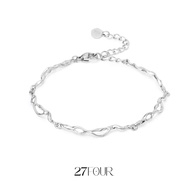 925 Astral Orbit silver bracelet minimalism style - 27FOUR