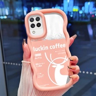 HP Phone Case For Samsung A22 M22 M32 A23 4G A23 5G F23 5G M23 5G A24 Case Coffee Case Pattern Phone