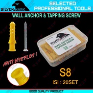 Anchor Bolt (SET) S8 Wall screw Wall anchor Nylon Wall anchor S8
