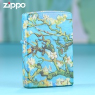 Zippo Zippo Lighter American Genuine Windproof Kerosene Lighter Unique Apricot Color Printing Lighte