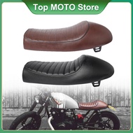 Universal Motorcycle Cafe Racer Seat Vintage Hump Saddle Flat Pan Retro Seat For Honda CB125S CB200 