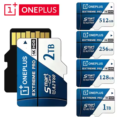 OnePlus SD Memory Card 2TB 128GB 256GB 512GB 1TB Micro SD Card V60 U3 Flash Cards TF Card Memory Mic