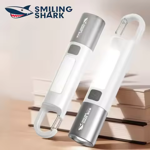 SMILING SHARK Outdoor Strong Light Flashlight LED Portable Flashlight Rechargeable Waterproof Emerge