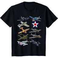 WW2 American Fighters F4U Corsair P-51 Mustang P-40 Warhawk T-Shirt for Kids