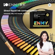ENMY 1/24/80 Colors Direct Liquid Acrylic Soft Tip Non-Transparent Blendable Art Markers School Supp
