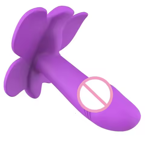 Wearable Butterfly Vibrator Silicone Clitoral Suction Stimulator for Hands-Free Pleasure with Powerf