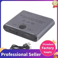 Bi Directional USB C Switch Splitter 8K USB C Switcher KVM 8K 60Hz 4K 144Hz Video for Multiple Sourc