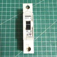 MCB SIEMENS 5SX21 5SX2 C6 1P 6 Ampere/ Breaker
