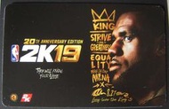 (無點數 僅空卡) PSN 實體 空卡 NBA 2K19 名人堂球星「雷霸龍·詹姆斯」款示 (無點數 僅空卡)
