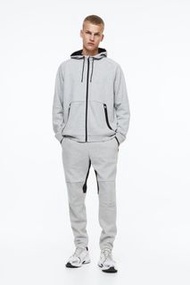 H&M TRACK PANT Jog Pant 速乾機能羅馬布壓膠拉鍊抽繩束腳運動跑步健身休閒長衛褲 leggings Sports Casual Legged running fitness lei