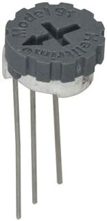 BI Technologies 91AR10 Round Cermet Potentiometer, 10 Ohm, Single Turn, 1/2 Watt, 3/8" Size (Pack of