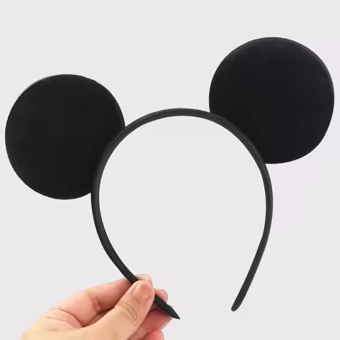 Cute Boys Trendy Pearls 3.3"Velvet Ears Headbands For Girls Without Bow Hairband Party Decoration Ki