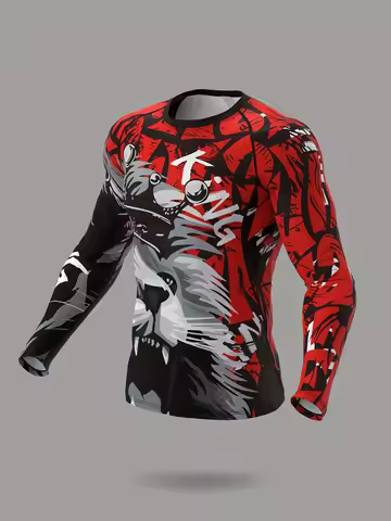 2025 New Men's 3D Printed Long Sleeve Cycling Jersey Motocross and Mountain Bike Shirt Crew Neck Mac