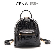 CEKA Tas Ransel Wanita Lonny Backpack Mini Tas Croco Backpack Mini Stylish Girl Tas Cewek Korea