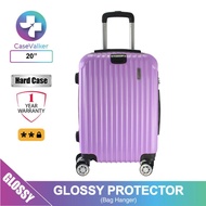 Case Valker 20" Travel Luggage ABS+PC Glossy Protector with Hanger Luggage 20 inches (Champagne)ase 