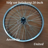 Rims set 20inch Rear Wheel BMX Bike Folding MTB mini 20inch Rim set Brand united Iron Material model nap drat Right Left