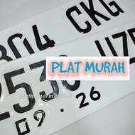 WHITE CAR NUMBER PLATE WITH NEW FONT / LOGOADA CAN CHOOSE NUMBER FONT