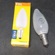Foshan Lighting FSL Tungsten Filament Warm Light Bulb E14 Dimmable 15W25W40W60W Frosted Transparent 