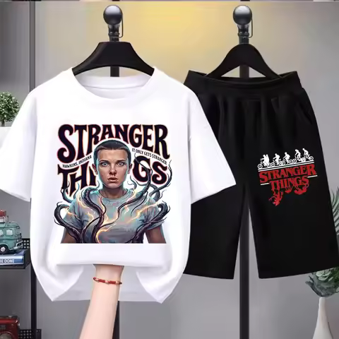 Stranger Things Kids T-Shirt Set with Unique Design Inspired by Hawkins, Indiana, Perfect for Young 
