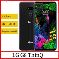 G820N โทรศัพท์มือถือ G8ระบบแอนดรอยด์10.0สมาร์ตโฟน6GB + 128GB 6.1โทรศัพท์มือถือ NFC กล้องคู่ปลดล็อก LG ThinQ 4G LTE