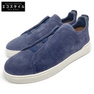 Zegna S4667Z Suede Triple Stitch Sneakers, US8