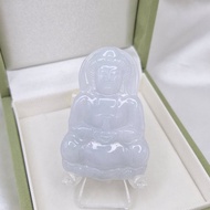 冰潤紫羅蘭 正裝觀音吊墜 | 天然緬甸玉A貨翡翠