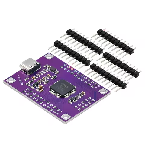 FT4232 Four Channel USB Type-C to Serial Port UART/SPI/I2C/JTAG/RS232/RS485/RS422 Module