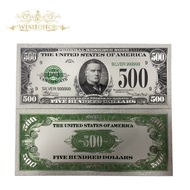 Gold Foil Silver Dollar 500 Commemorative Banknotes US Dollar American Decoration Readystock09163