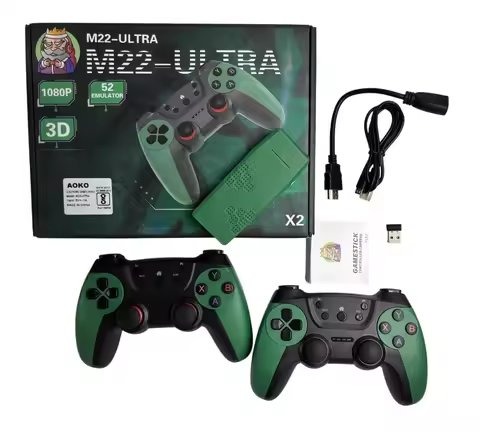 M22 Ultra 128G 40000+ Game 4K Game Stick 3D HD Retro Wireless Controller TV Video Classic Game Conso