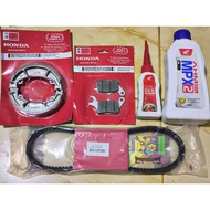 Kampas rem depan+Rem belakang + Oli Mpx2 800ML + Oli Gardan AHM 120ml+Vanbel K44 STATER HALUS Honda 