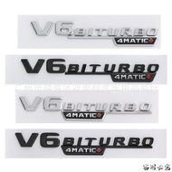 Emblem Kereta V6 BITURBO AMG Sesuai untuk Pengubahsuaian Lambang Fender Badan Mercedes-Benz 4MATIC+ 