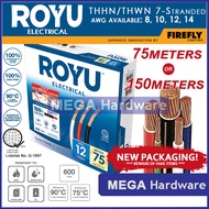 ROYU THHN / THWN 7 Stranded wire (#8, #10, #12, #14) 75m 150m (100m for #8)